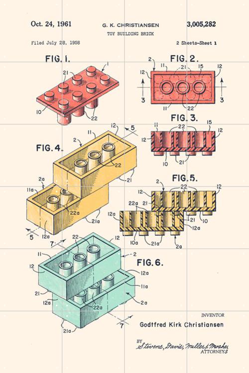 Lego Print Color By Florent Bodart IXXI