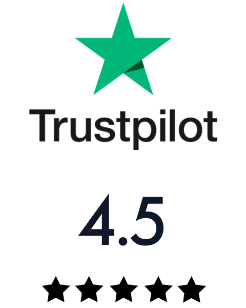 4.5 stars on TrustPilot