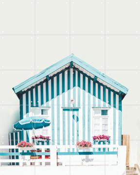 'Blue Striped Houses' von Ingrid Beddoes