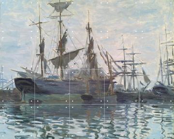 'Ships in a Harbor' by Claude Monet & Museum of Fine Arts Boston