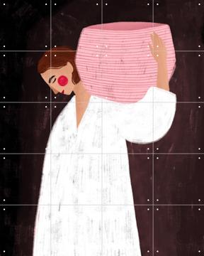 'The Woman with the Pink Basket' par Bea Müller & Various