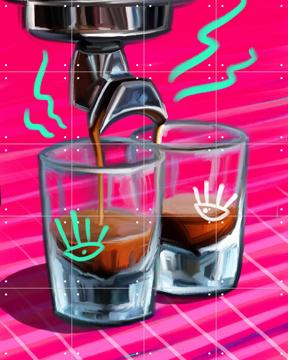 'Coffee Lovers 2' von Pop-art by Tadej