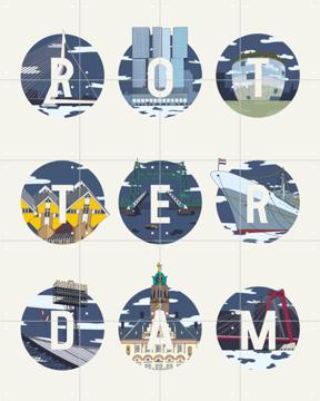 'Rotterdam Icons' par Art Studio Jet & Art in Maps