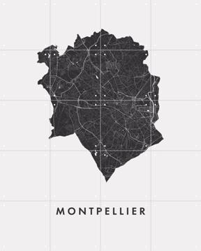 'Montpellier City Map' van Kunst in Kaart