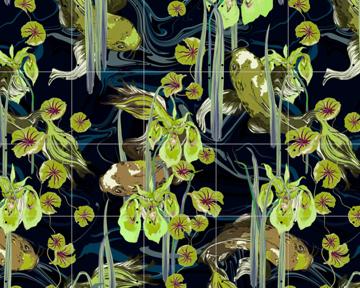 'Koi Pond Moss Green' von Marylène Madou