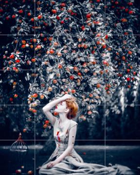 'Eve in the Garden of Eden' van Ruslan Bolgov & 1X