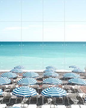 'Blue Beach Umbrellas' by Henrike Schenk