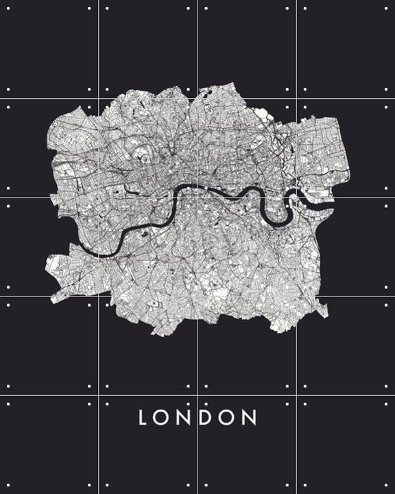 London City Map black, by Art in Maps - IXXI