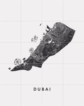 'Dubai City Map' van Kunst in Kaart