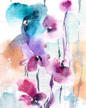 'Flowers Purple and Blue' by Canot Stop Painting