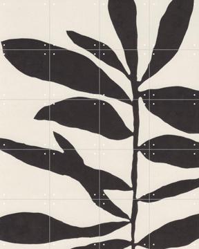 'Linocut Branch 3 - Black & White' van Alisa Galitsyna & Various