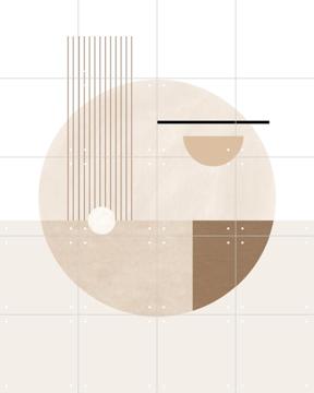 'Neutral Semicircles Poster No.2' von Elena Ristova & Various