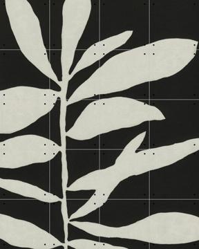 'Linocut Branch 3 - White & Black' par Alisa Galitsyna & Various