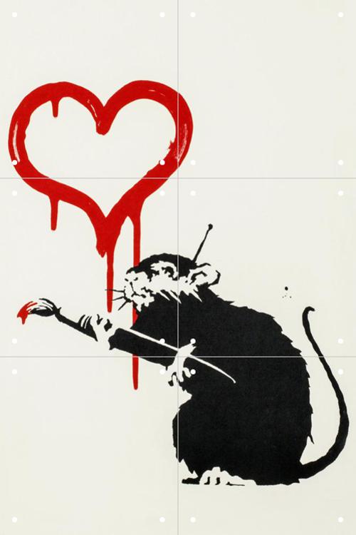 banksy rat heart