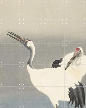 'Two Cranes' par Ohara Koson & Rijksmuseum