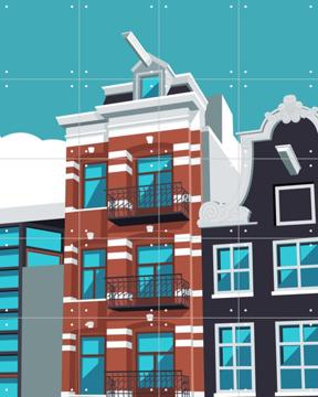 'Amsterdam - Elandsgracht' by Remko Heemskerk & Art in Maps