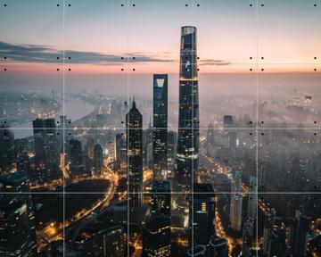 'Aerial View of the Lujiazui Skyline China' by Tristan Zhou