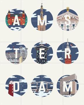 'Amsterdam Icons' by Art Studio Jet & Art in Maps