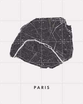 'Paris City Map' van Kunst in Kaart