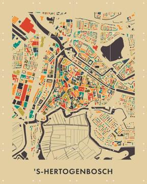 ''s-Hertogenbosch Mosaic Map' by Art in Maps