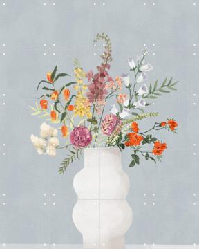 'Flowers in Vase' par Goed Blauw