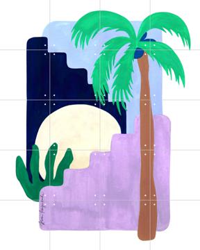 'Coconut Palm and Moonlight' by Karen Menzenbach