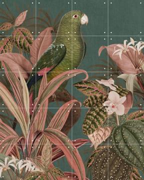 'Green Parrot and Pink Jungle' par Bloomery Decor