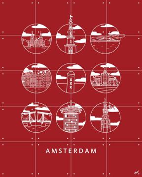 'Amsterdam Icons -  Mono' par Art Studio Jet & Art in Maps