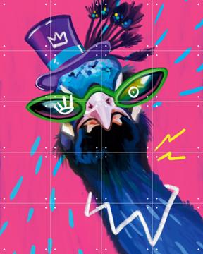 'Party Peacock' von Pop-art by Tadej