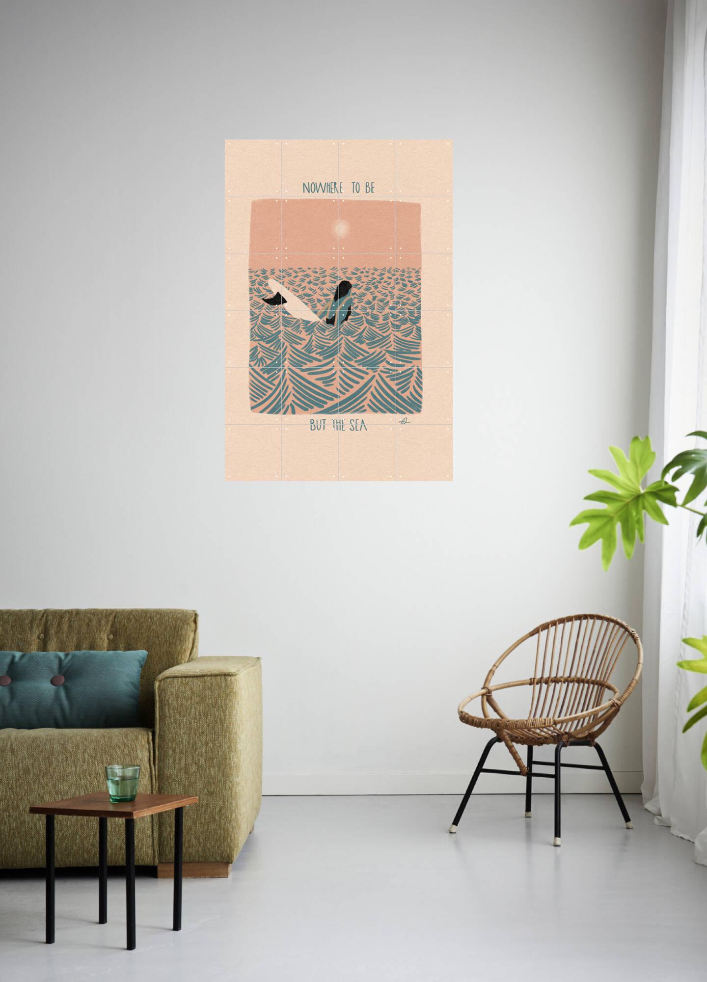 Nowhere to be but the sea Art store Print