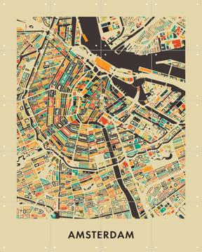 'Amsterdam Mosaic Map' by Art in Maps