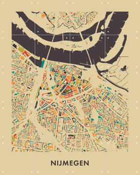 'Nijmegen Mosaic Map' par Art in Maps