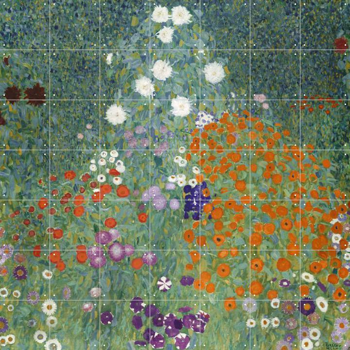 klimt floral paintings