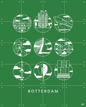 'Rotterdam Icons - Mono' by Art Studio Jet & Art in Maps