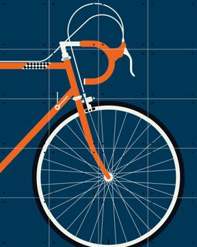 'Racing Bike Orange Front' par Bo Lundberg