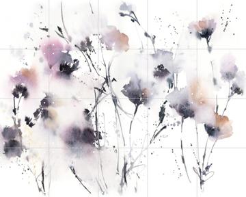 'Flowers Grey' von Canot Stop Painting