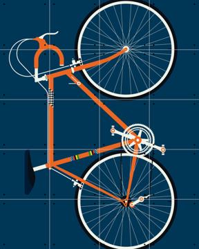 'Racing Bike Orange' par Bo Lundberg