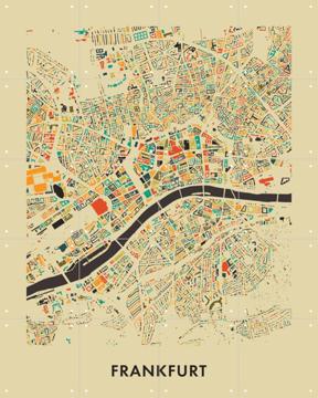 'Frankfurt Mosaic Map' by Art in Maps