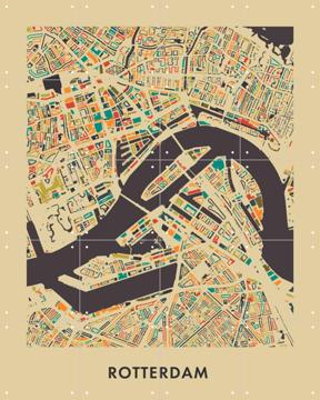 'Rotterdam Mosaic Map' van Kunst in Kaart