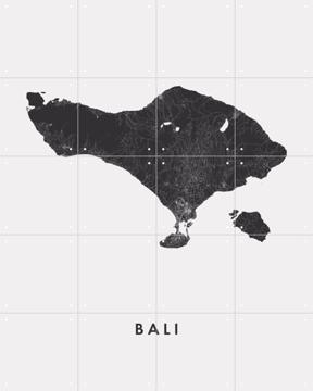 'Bali Island Map' van Kunst in Kaart