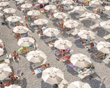 'Amalfi Beach Umbrellas' by Henrike Schenk