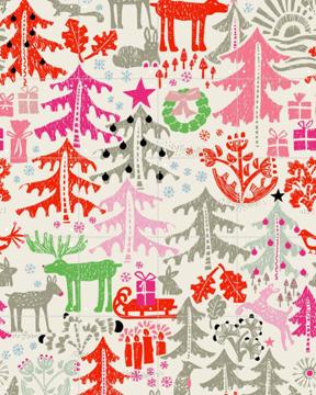 'X-Mas Winter Forest Pattern' van Annick & Various