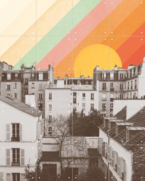 'Rainbow Sky above Paris' by Florent Bodart