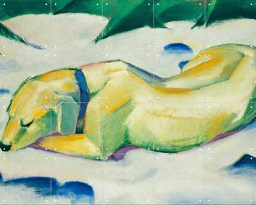 'Dog lying in the Snow 1911' van Franz Marc & Bridgeman Images