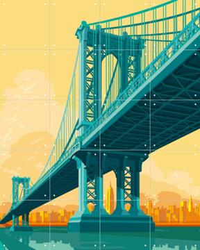 'Manhattan Bridge' von Remko Heemskerk & Art in Maps