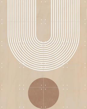 'Beige Arc Poster No.3' van Elena Ristova & Various