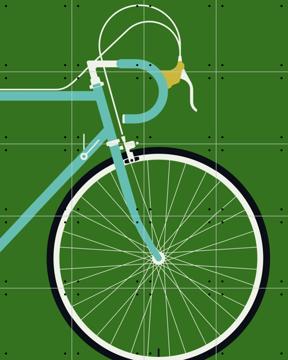 'Racing Bike Blue Front' par Bo Lundberg