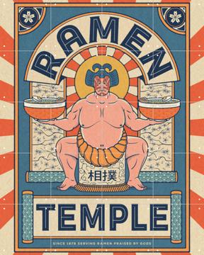 'Ramen Temple Sumo' van Ryan Ragnini