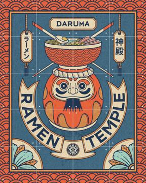 'Ramen Temple Daruma' by Ryan Ragnini