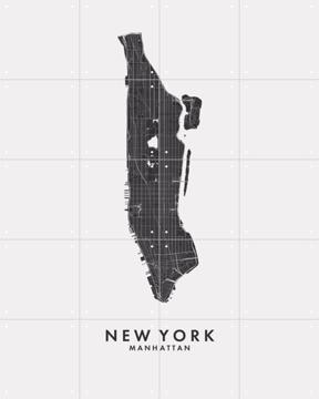 'New York City Map' van Kunst in Kaart